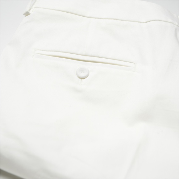 WEEKEND MAX MARA Cropped Cigarette Fit W18 Trousers Size 14 Cream Stretch Cotton - Picture 7 of 10